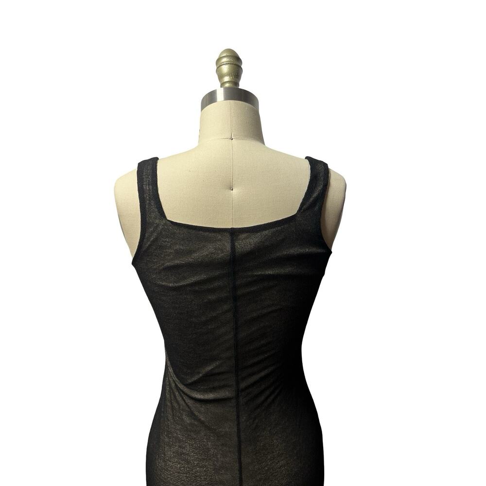 Y2k Babydoll Dress SZ S Milkmaid Goth Black Coquette Feminine Sheer Floral Mini - Picture 6 of 9